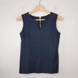 NWT Talbots | Black V-neck Tank Top with Back Zip